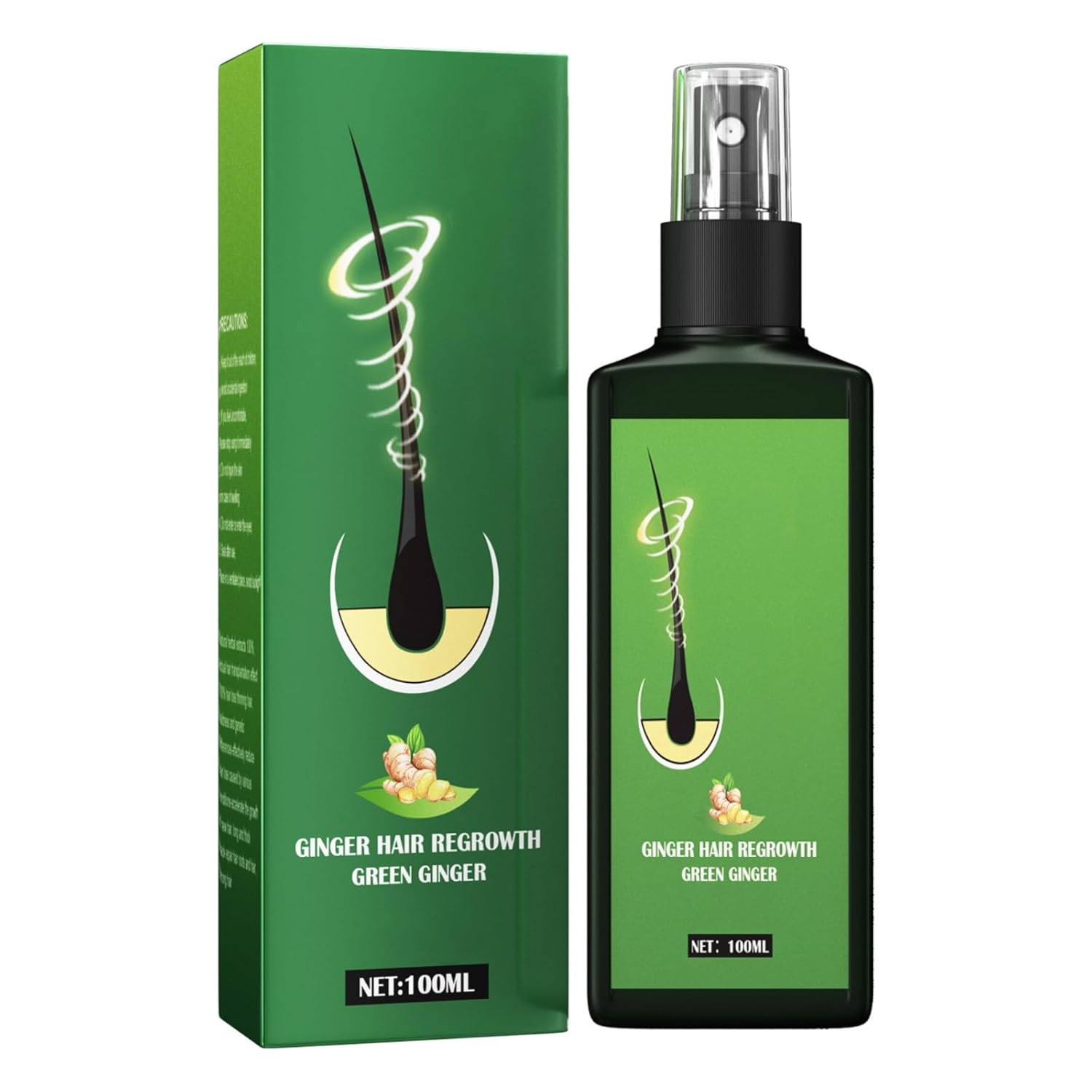 Hair Growth Serum with Ginger - Essential Oil for Hair Loss Treatment 100ml