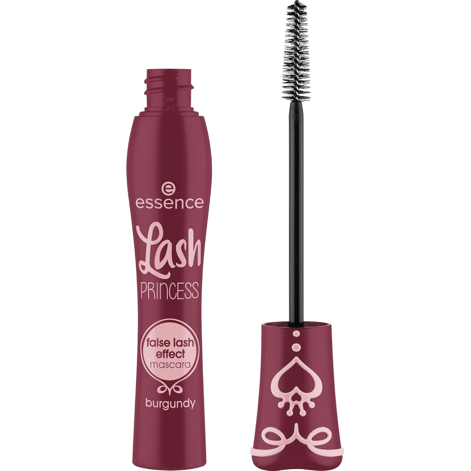 essence Lash Princess False Lash Effect Mascara Burgundy, Red, Volumizing, False Eyelash Effect, Defining, Vegan, No Microplastic Particles, Nanoparticles Free, No Perfume, Pack of 12 ml