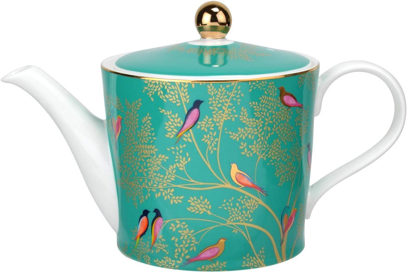 Sara Miller for Portmeirion Chelsea Teapot, Ceramic, Green, 290 x 175 x 150 cm