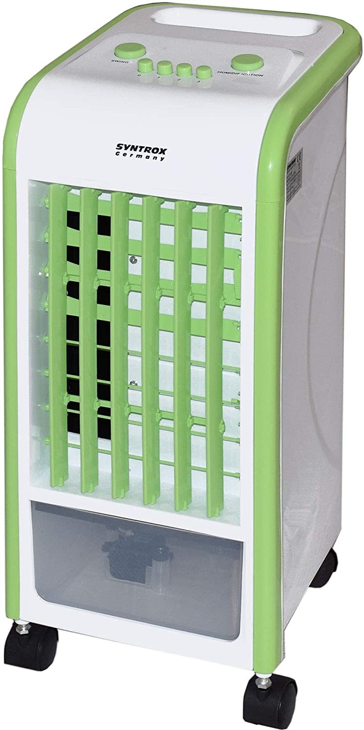 Syntrox Germany 4 in 1 Air Cooler Green 800 m³/h 4 Litre Tank Fan Humidifier and Air Freshener