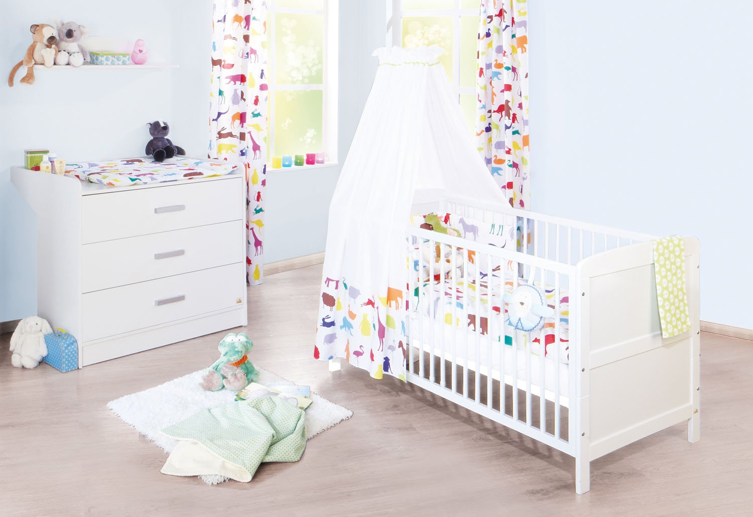 Pinolino Viktoria Set Broad, 2-Piece, Cot Bed (140 X 70 Cm) And Wide Changi