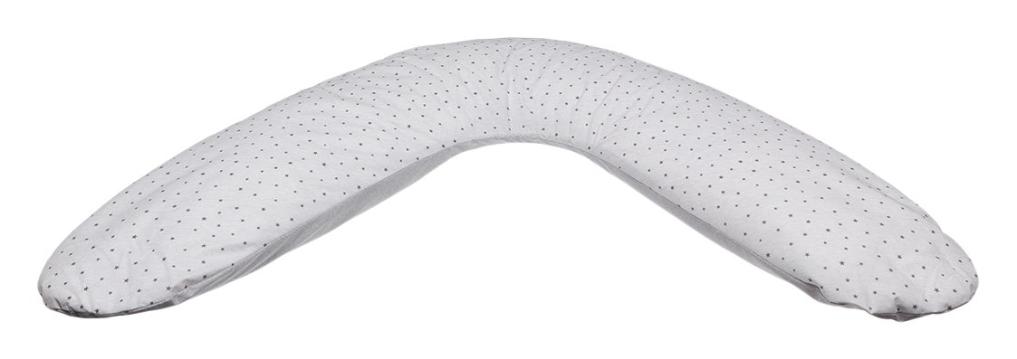 Cambrass 37352 Star Nursing Pillow Large 16 x 118 x 80 cm, Grey
