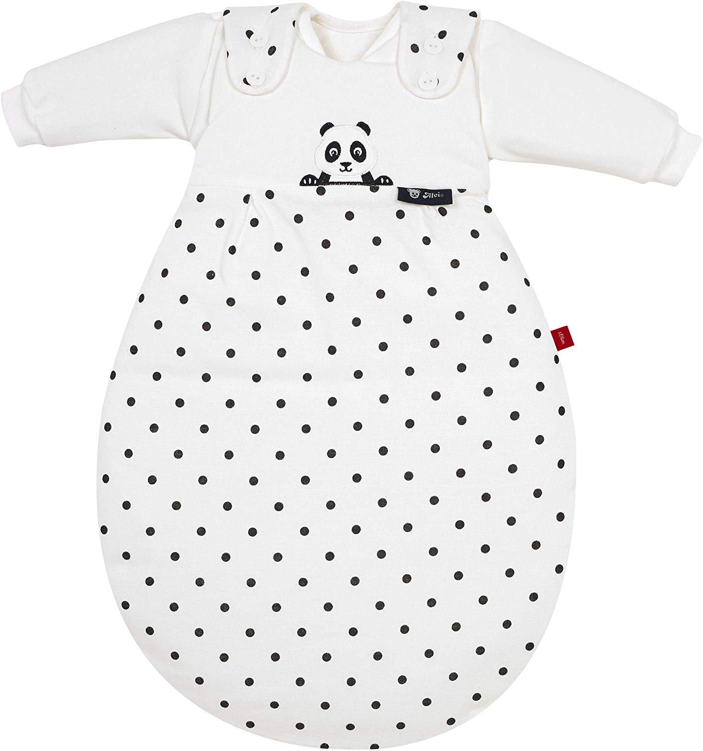 ALVI Baby-Mäxchen Baby Sleeping Bag 3 Pieces S. Oliver Panda Bear Black 50/56