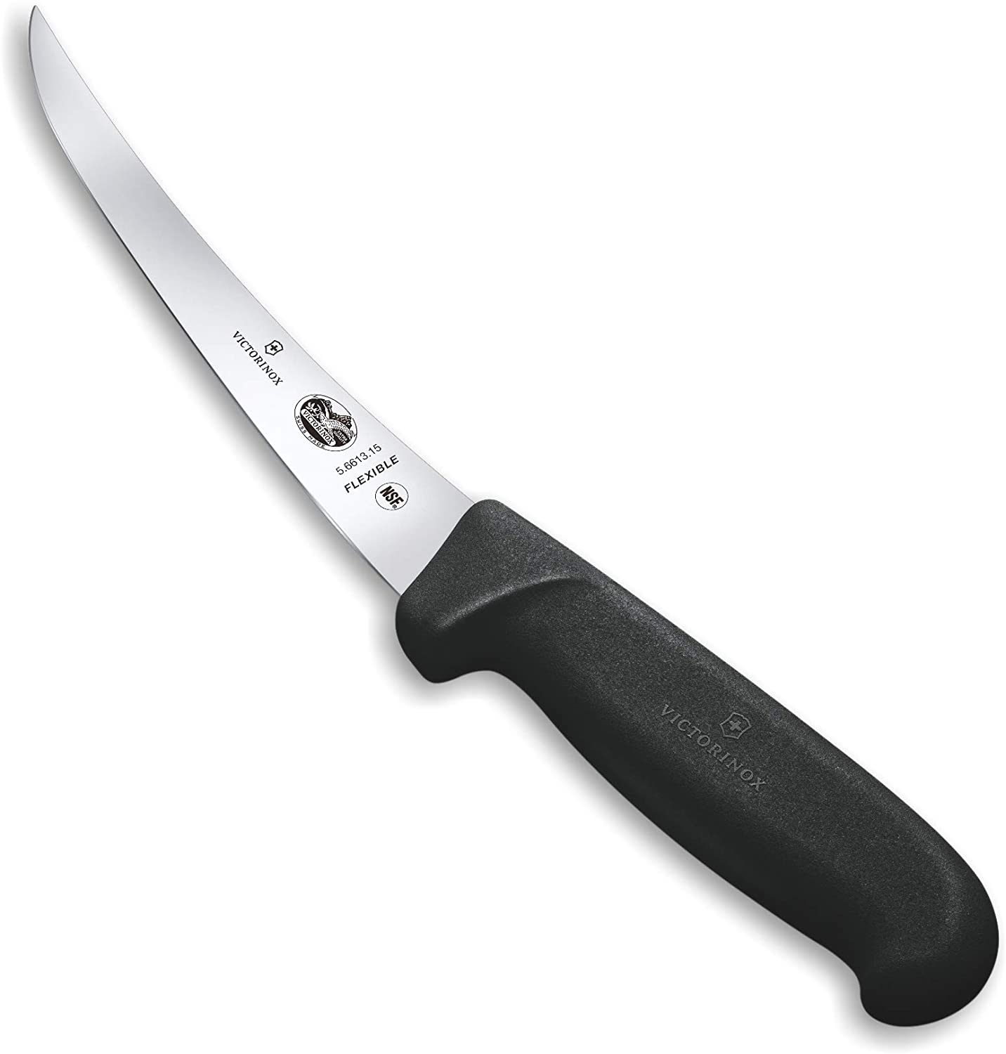 Victorinox Fibrox Chef\'s Knife, Boning Knife, Extra Sharp Blade, Stainless Steel, Dishwasher Safe, Swiss Made