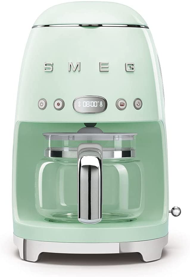 Smeg DCF02PGEU Filter Coffee Maker 18/8 Stainless Steel 10 Cups Green