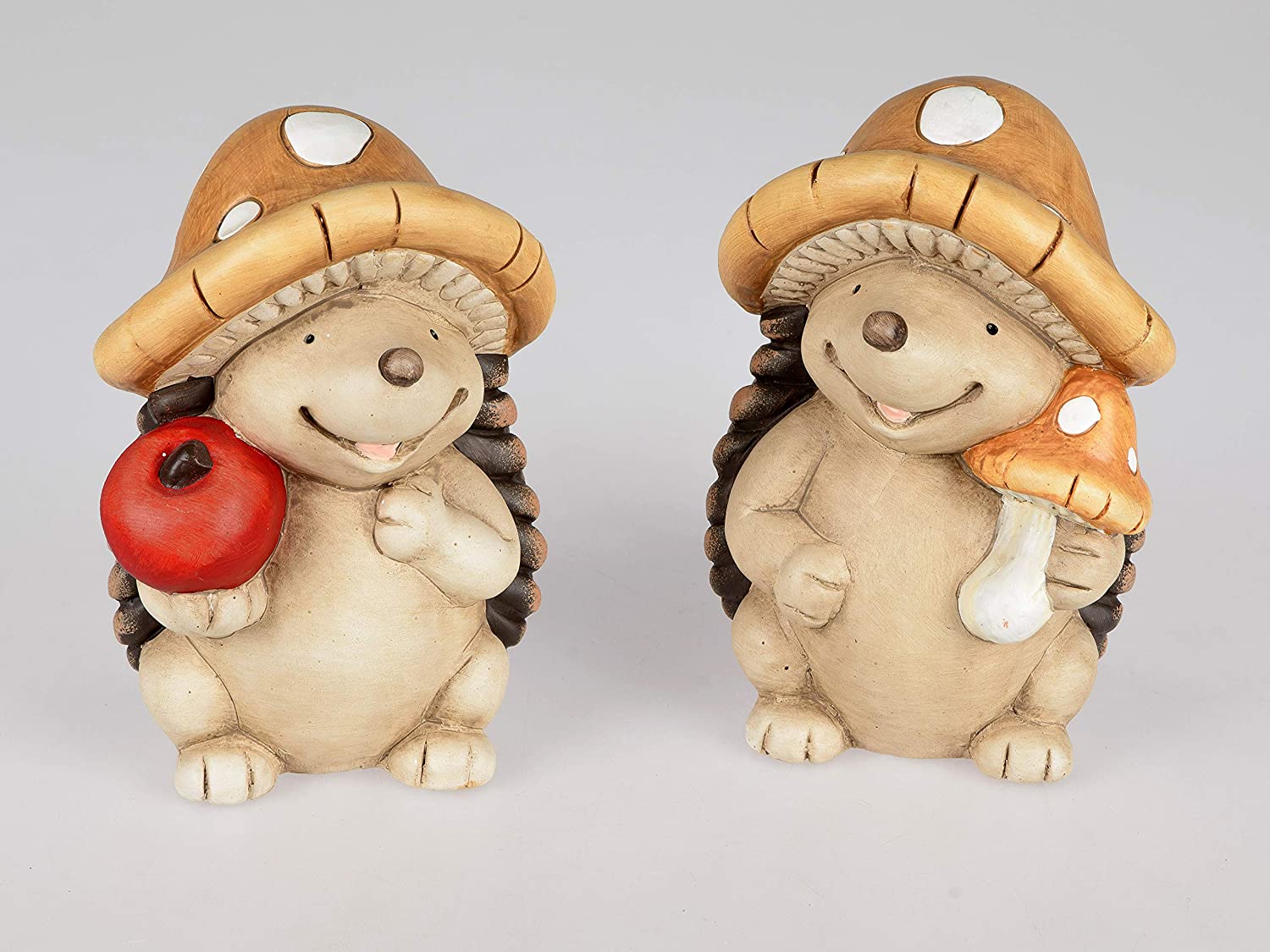 Formano 2Er Set Dekofiguren Igel Landhaus H. 10,5Cm Creme Braun