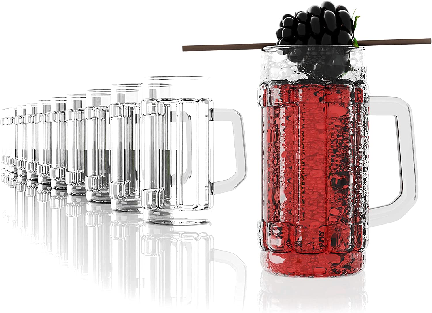 Stölzle Lausitz Oberglas Gambrinus Mini Beer Mug / Shot Glasses with Handle 40 ml / 12 x Digestif Glasses / Shot Glasses 4 cl / Special Mini Beer Mug Shot Glasses