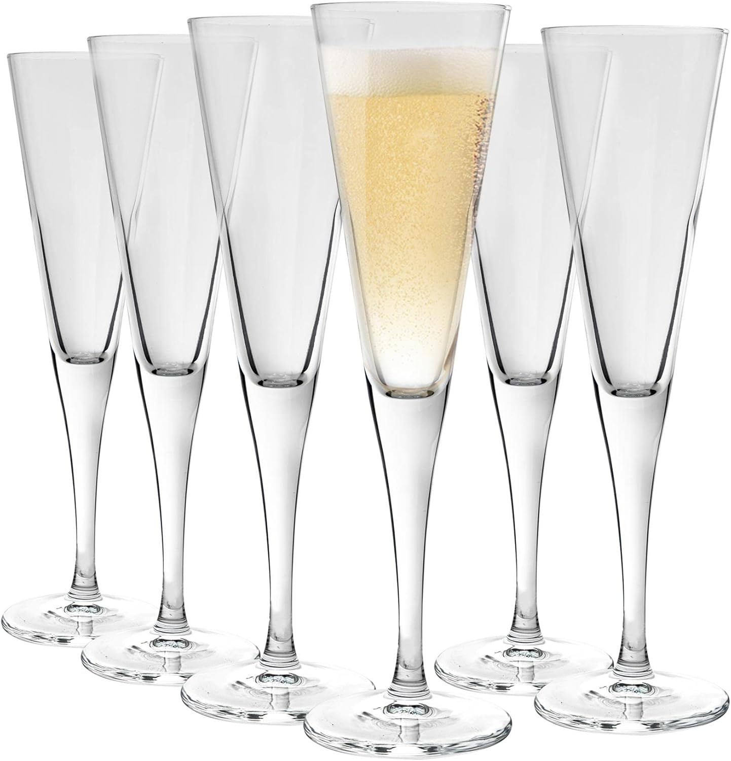 Bormioli Rocco Ypsilon Champagne Flutes - 160 ml - Pack of 6