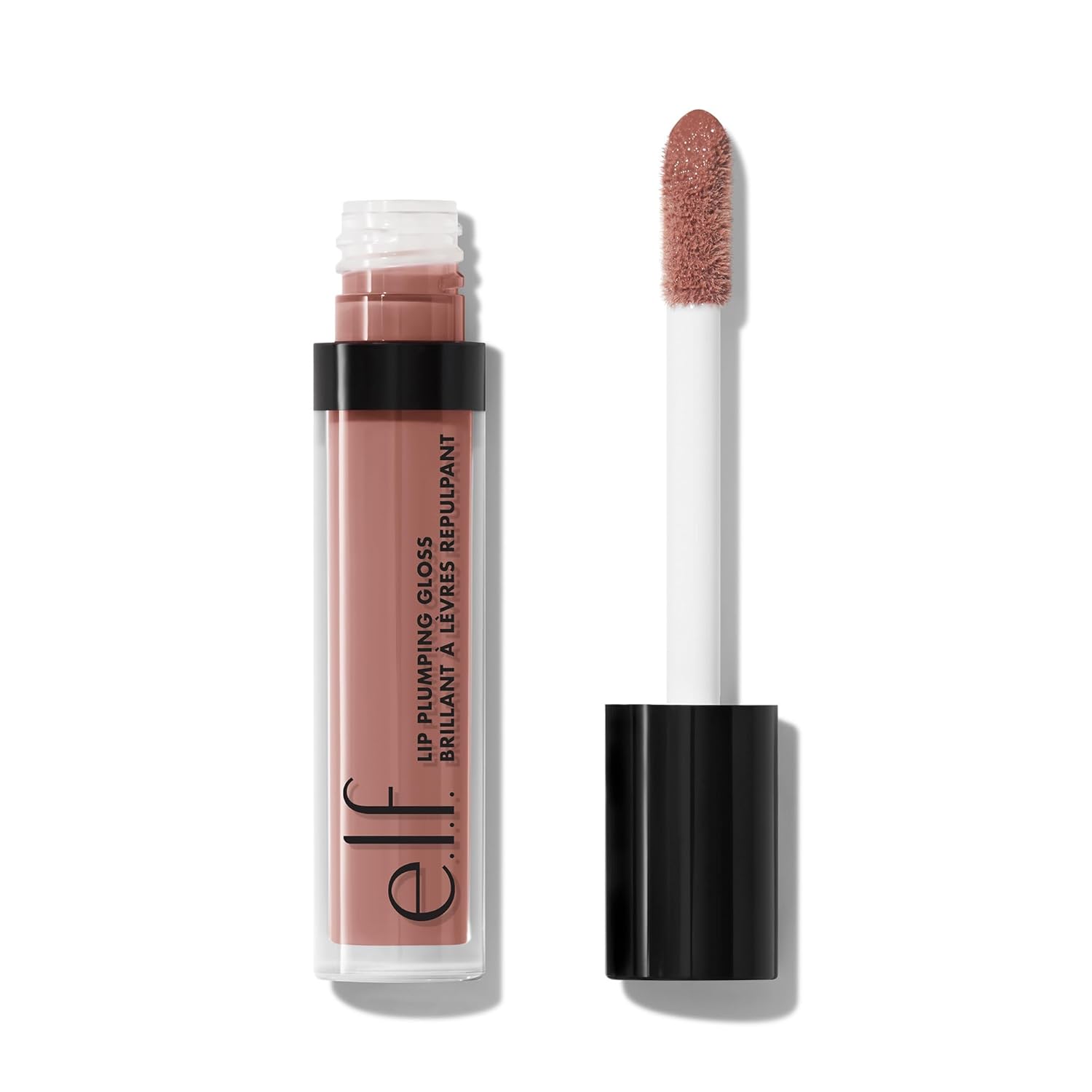 e.l.f. eleven. Lip Plumping Gloss, High Gloss Shimmering Color, Moisturises & Makes Lips appear Fuller, with Vitamin E, Vegan & Cruelty Free, Petal Pressed