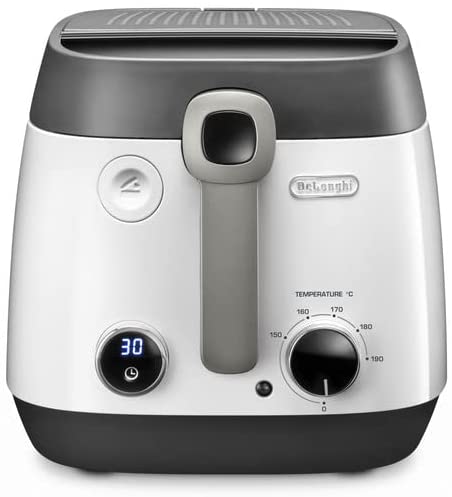 DeLonghi De\'Longhi FS6067 Freestanding Only 1800W Black, White - Deep Fryer (1.5kg, 2.4L, 150°C, 190°C, Single, Black, White)