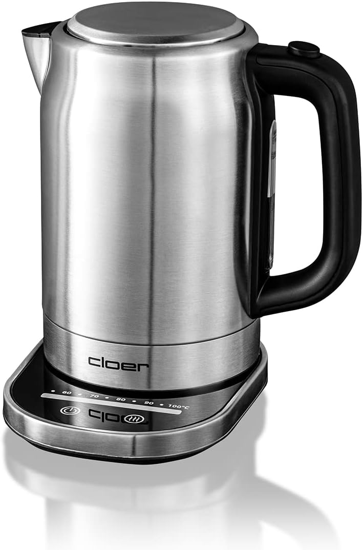 Cloer Store Cloer Stainless Steel Kettle / 2200 W / Water Level Indicator / Boil Dry and Overheating Protection