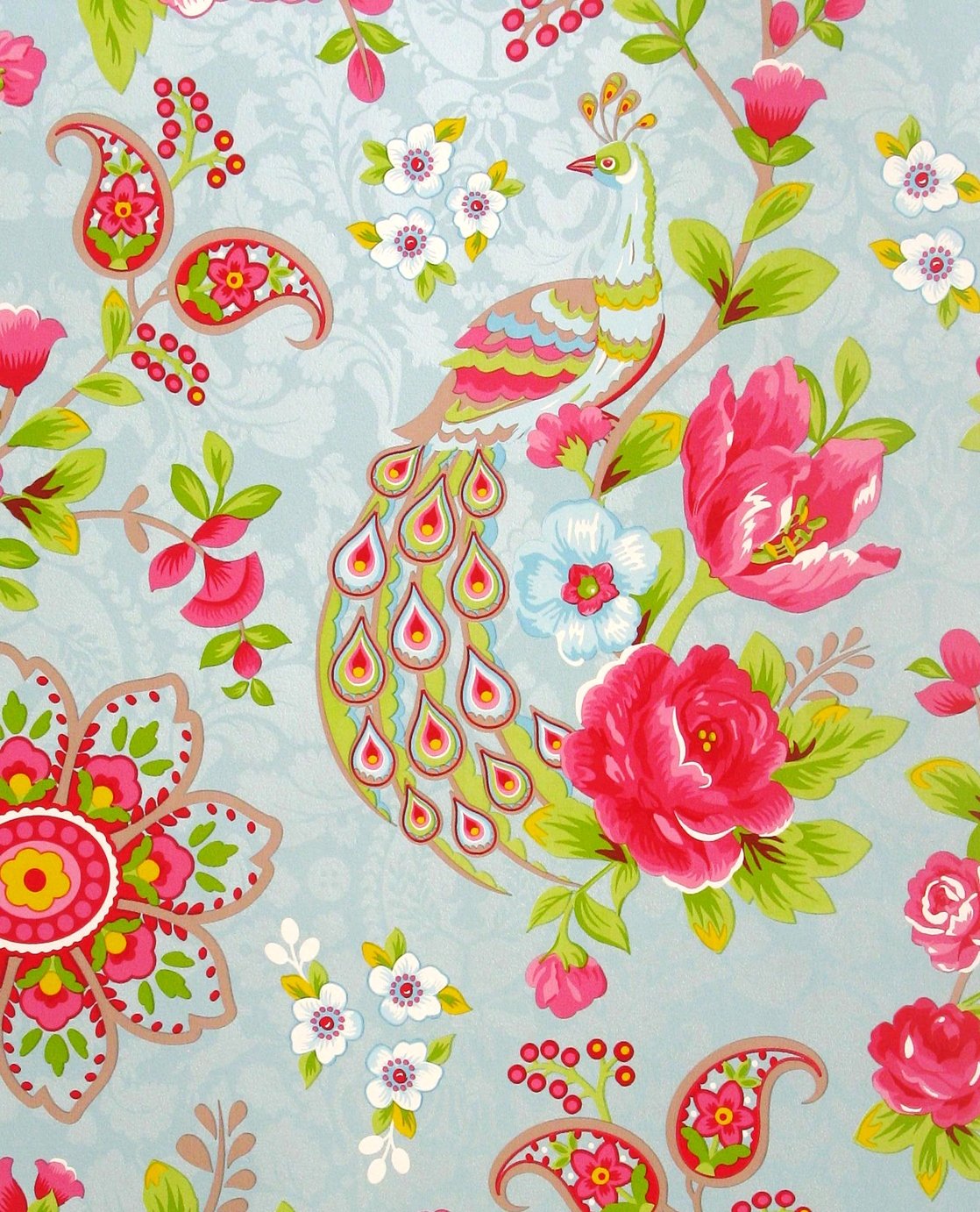 Eijffinger Pip Studio Wallpaper Flowers In The Mix Design 53 V Light Blau