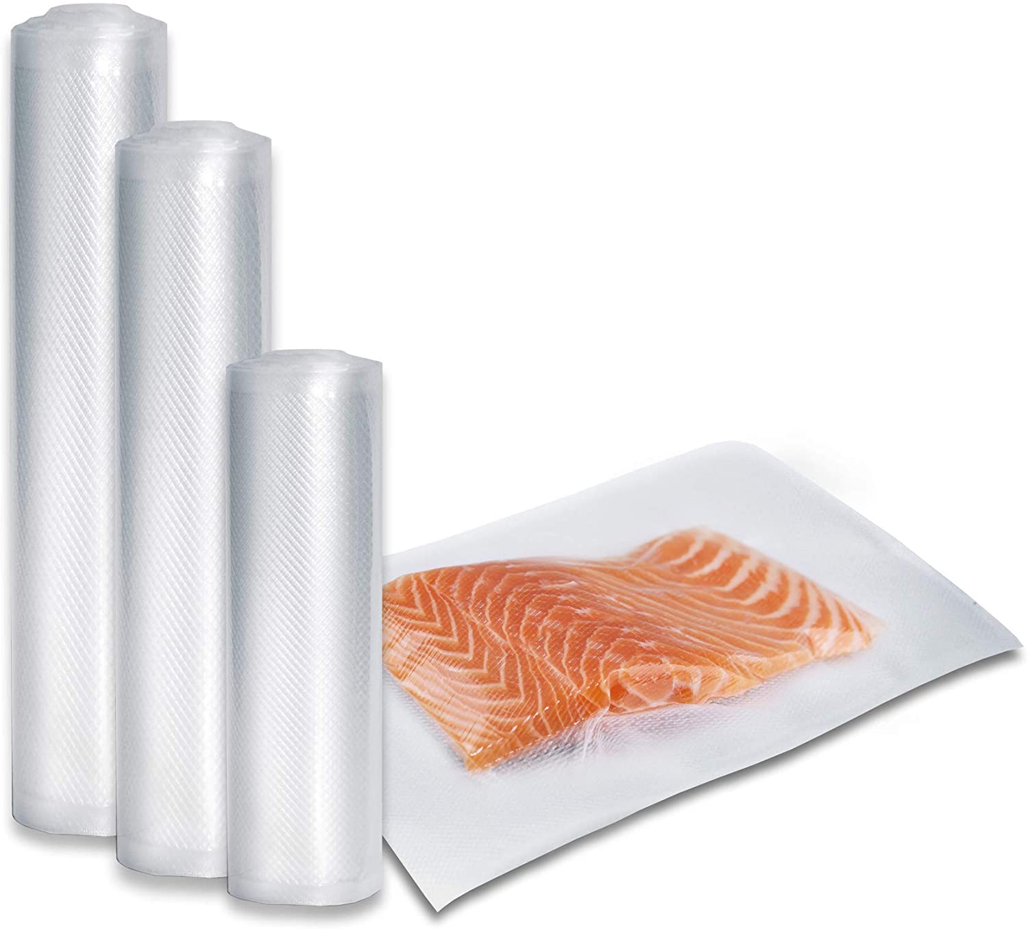 Caso Professional Films Set 2 / Foil Bag: 50 bags 30x40 cm + 1 roll 20x600 cm + 1 roller 28x600 cm + 1 roll 30x600 cm, 150μm, for vacuumer, bpa-free, very strong, tear-resistant, cooking festival, 1236