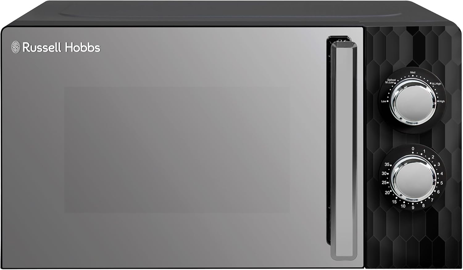 Russell Hobbs Honeycomb Solo RHMM715B Microwave 17 Litres 700 W Black with 5 Power Levels, Integrated Timer and Defrost Function