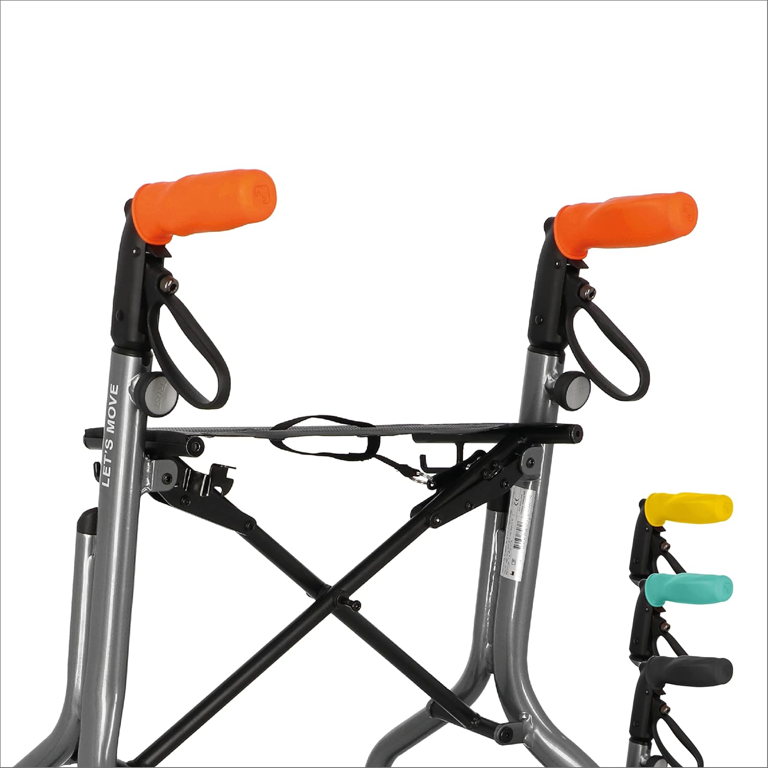 MyRollerSleeve Ergonomic Handles for Wheelchair and Rollators in Trendy Colors to Support Hands When Walking, Handle with Gel Pad for Seniors Walking Aid 21 x 6.5 x 9 cm