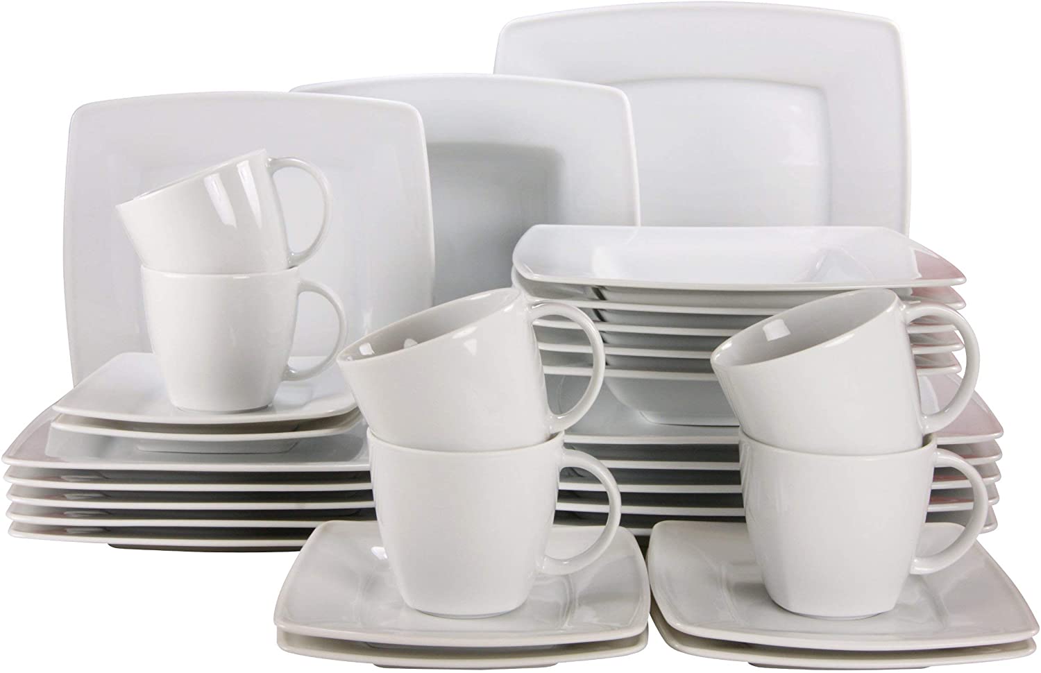 Creatable Victoria 30-Piece Dinner Set, White