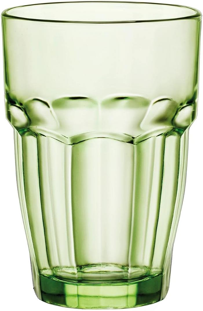 BORMIOLI ROCCO Rock Bar Lounge Mint Long Drink Glass, 370 ml, Green, Hardened, 1 Glass