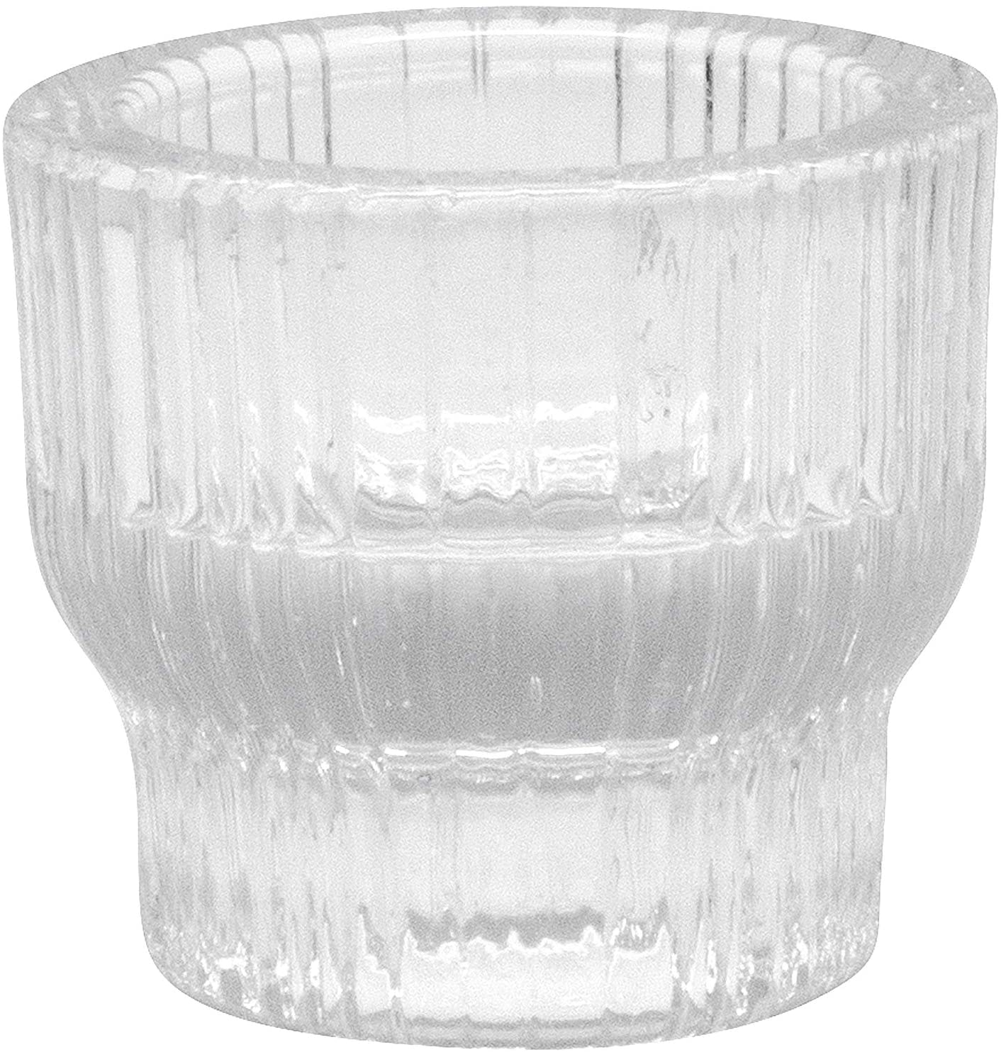 Sandra Rich Ceramic Shine Stripes Round Glass Candle & Tealight Holder - Clear 55 x 55 x 49 cm