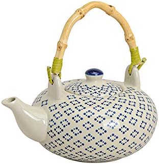 Wurm Ceramic Teapot with Blue Pattern 18 x 14 x 10 cm