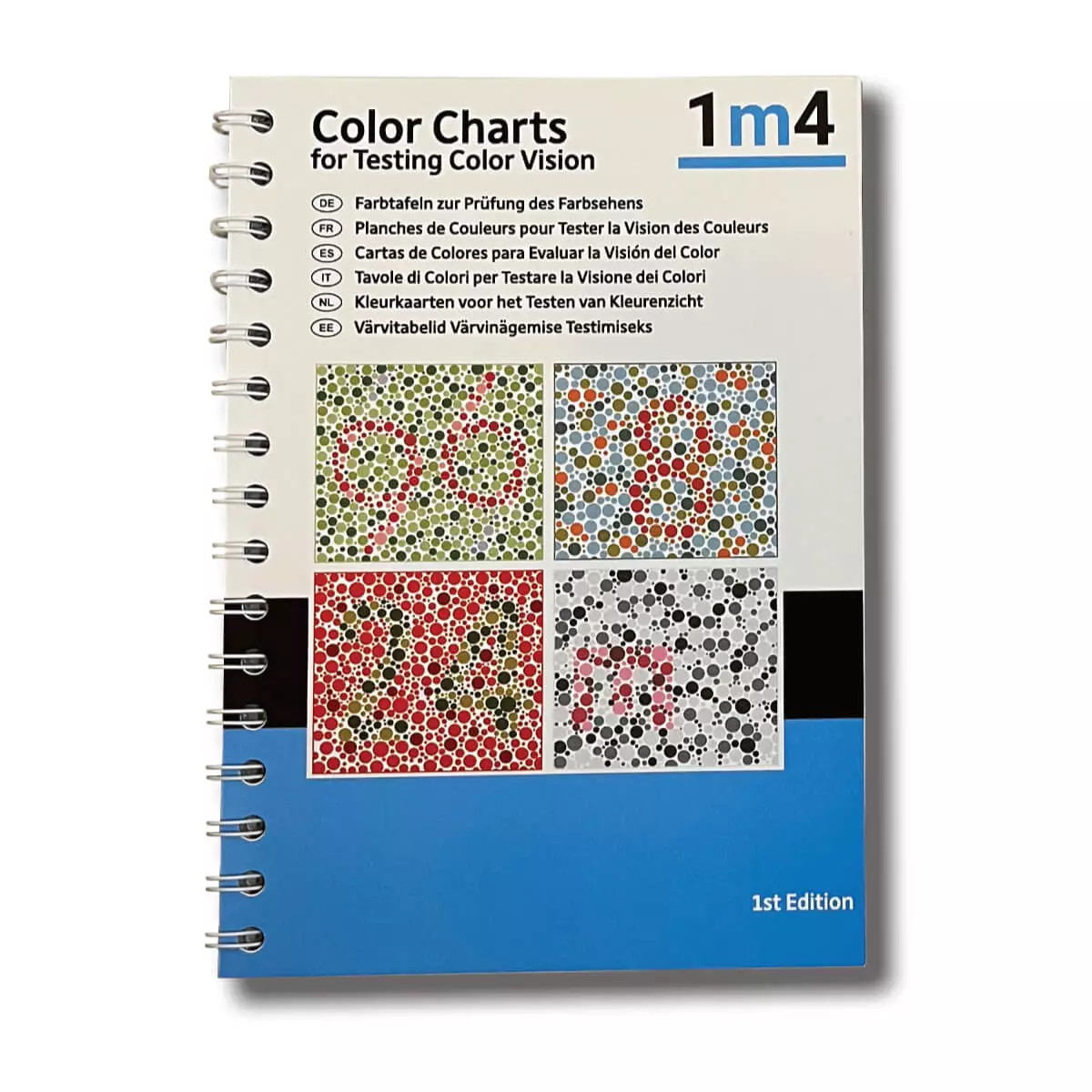 1m4 Color charts for Ishihara vision testing, 35 charts for testing red-green weakness, 21 x 14.8 x 0.7 cm