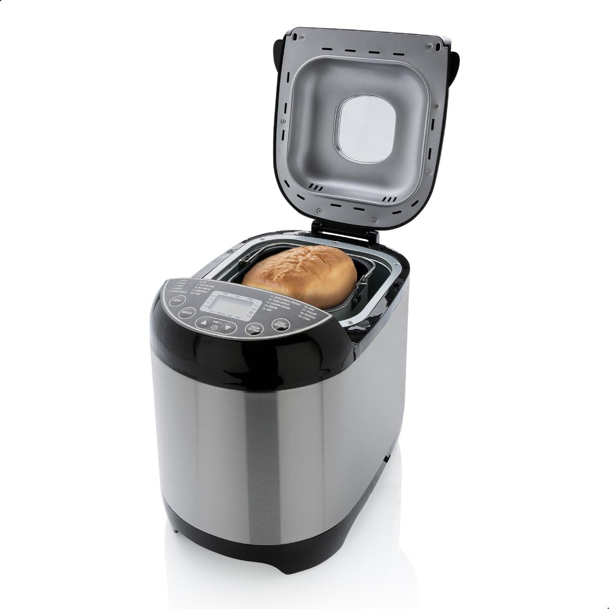 Brabantia Bread Maker, Bread Maker, 19 Programmes, 15 Hour Delay Timer, Keep Warm Function, 3 Browning Levels, Suitable for Diets and Allergies, Stainless Steel, BBEK1114