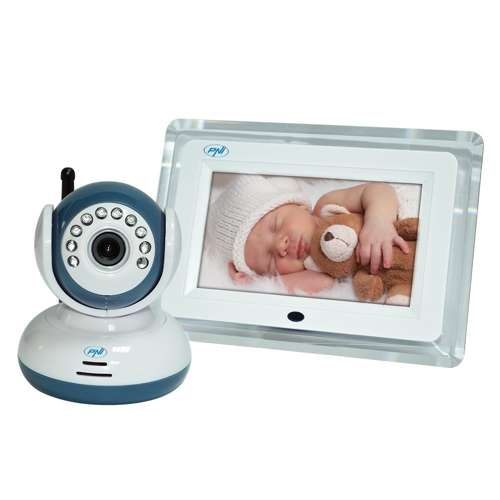Wireless Video Baby Monitor PNI B7000 7\" LCD Screen Night Vision