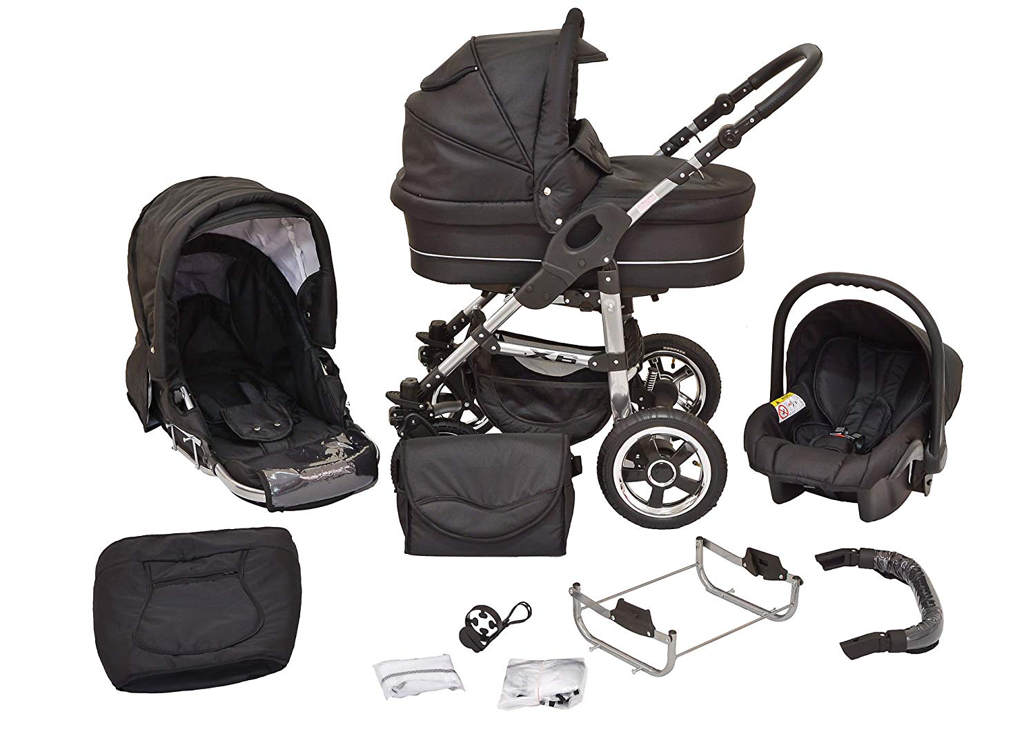 neo4kids Combi Pushchair X6 – 3 in 1 Combi Pushchair Black/Black