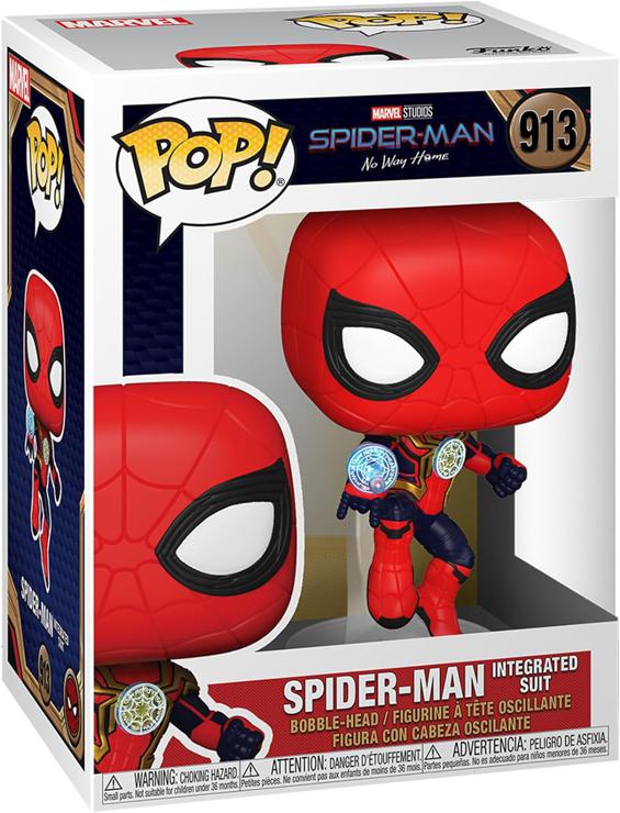 Funko Pop! Marvel: Spider-Man - (Integrated Suit) - Spiderman No Way Home - Vinyl Collectible Figure - Gift Idea - Official Merchandise - Toy for Children and Adults - Movies Fans