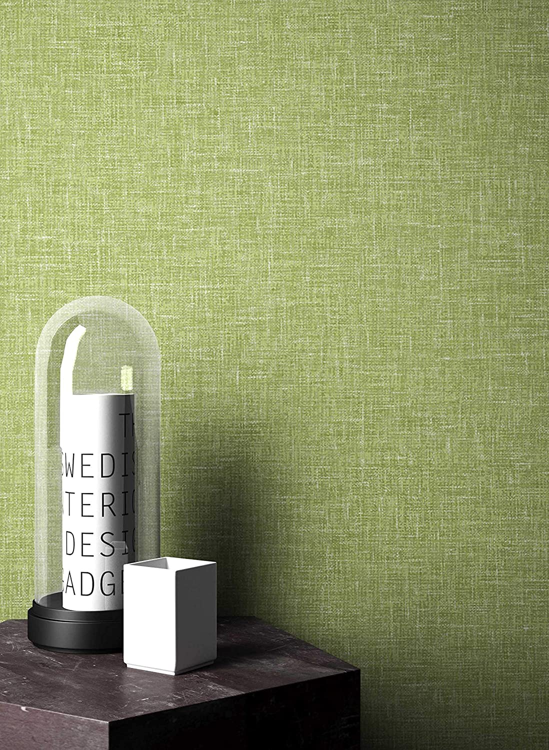 Newroom Design Newroom Wallpaper Graphic Green Semi-Circles Retro Paper Wallpaper Geometric with Wallpaper Guide Graphic