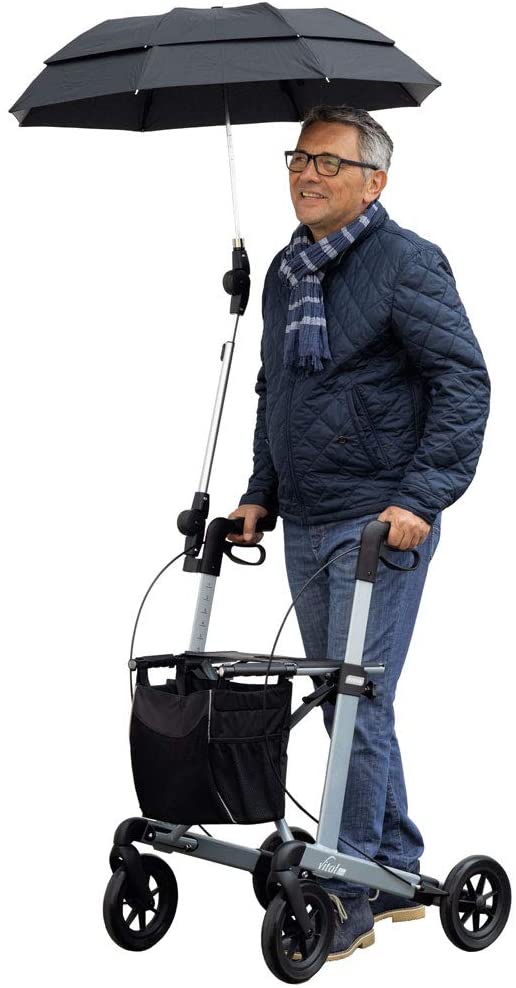 Umbrella for Russka Vital Rollator Beige Chequered