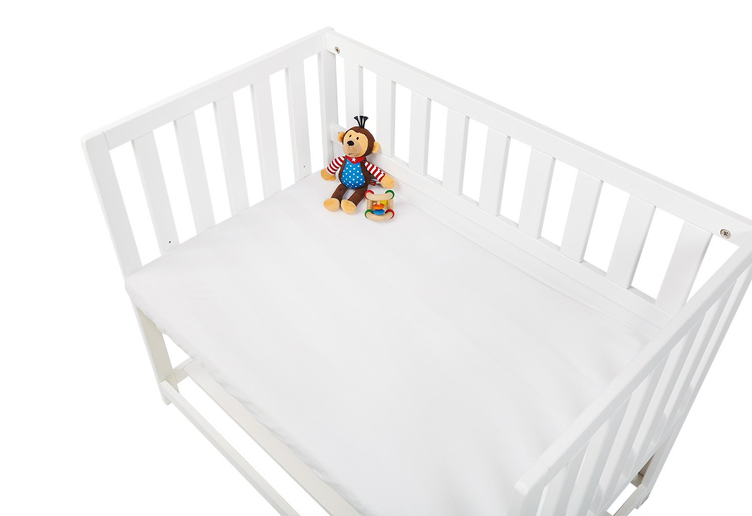 Pinolino 540004-0D Double Pack Fitted Sheet, White