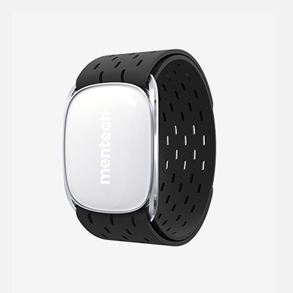 Mentech Passion HRM01 Heart Rate Bracelet Bluetooth Arm Ant+ Optical Sensor Sleep Monitor Compatible with Strava, Garmin, Wahoo, Apps... IP67