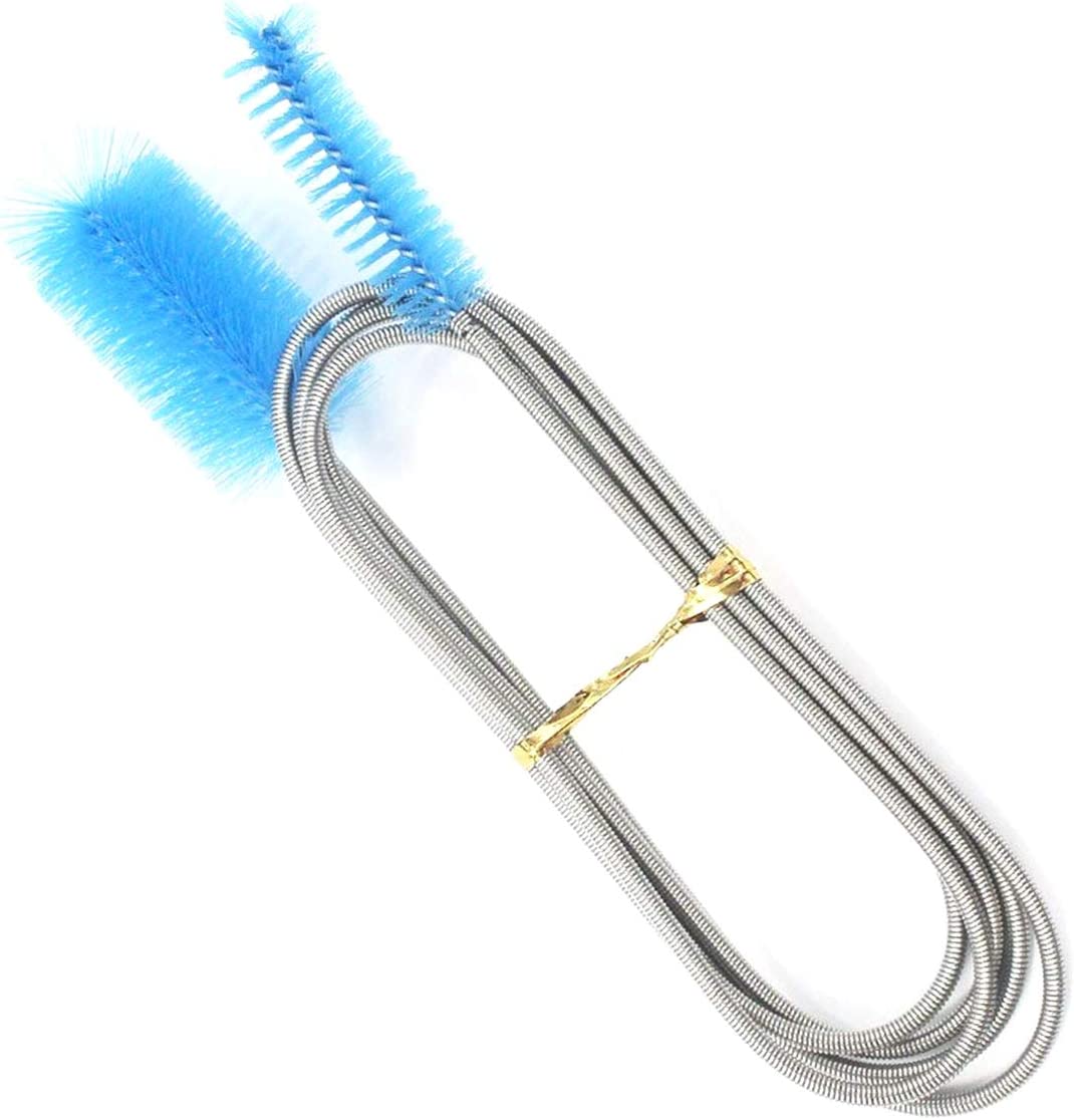 Dokpav 155 cm Aquarium Cleaning Brush Flexible Double Ended Aquarium Hoses Filter Pipe Brush Cleaner Pump Hose Brush (Blue)