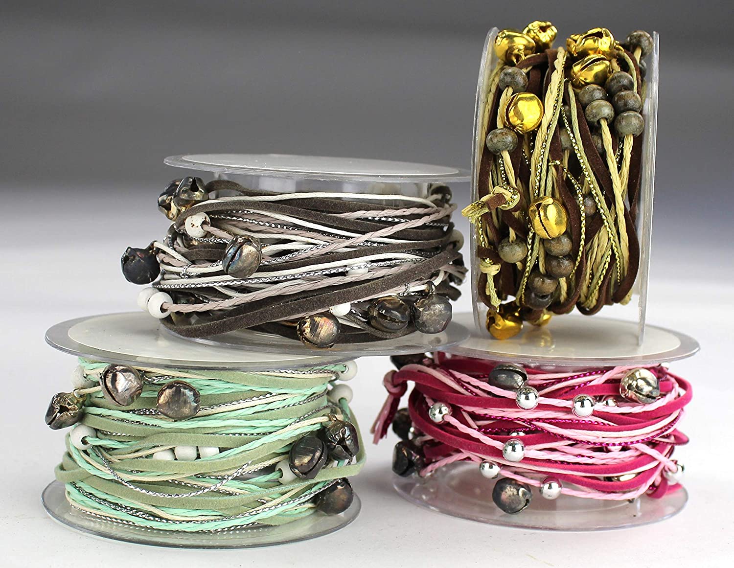 DARO DEKO Daro Decorative Bells Decorative Ribbon 3 Metres 4 Assorted Colours (Gold, 