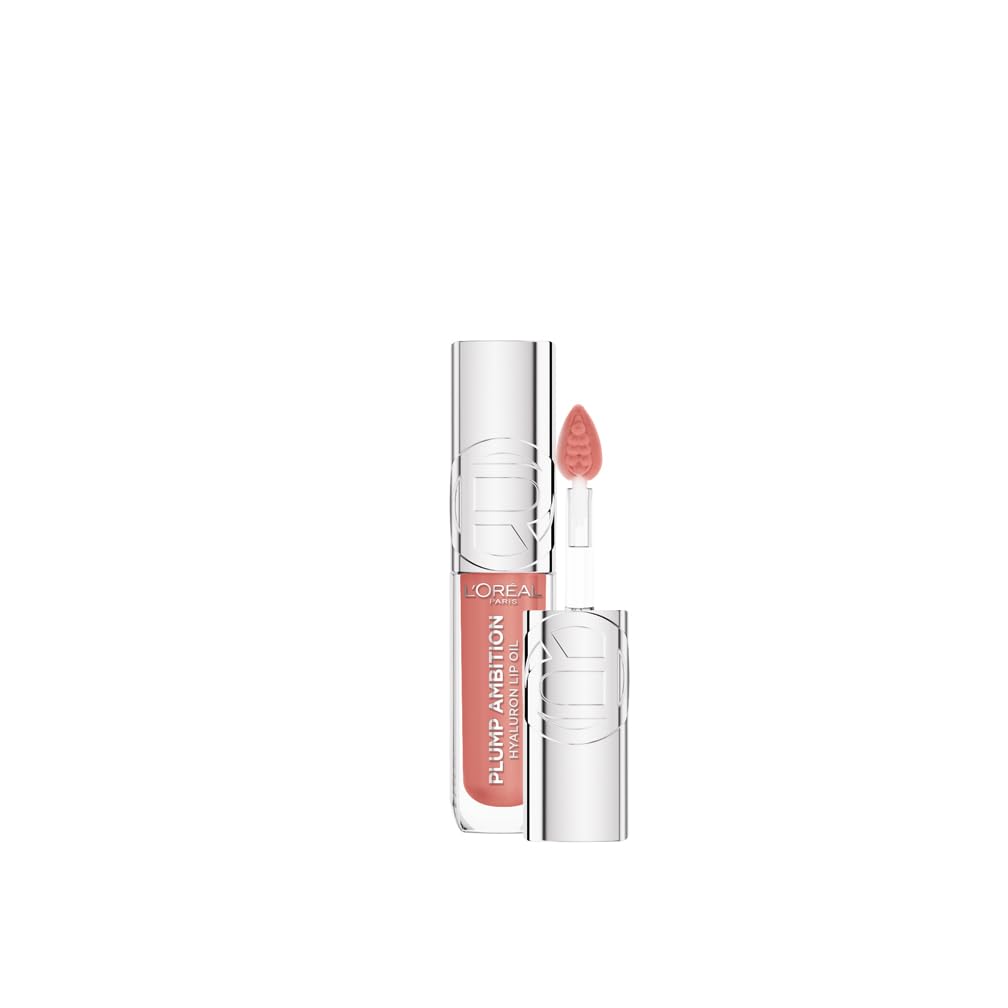 L'Oréal Paris L\'Oréal Paris Plump Ambition Lip Oil with Hyaluron, Fuller & Smoother Lips without Compromise, Intensive Care Feeling with Hyaluronic Acid, Up to 24H Moisture, Colour: 601 WORTH IT, 5 ml