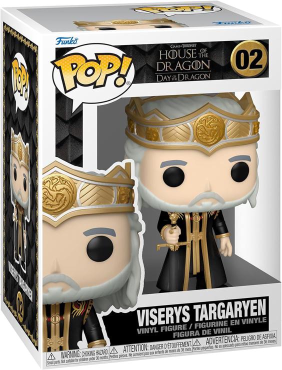 Funko Pop! TV: HotD - King Viserys Targaryen Targaryen - House of The Dragon - Vinyl Collectible Figure - Gift Idea - Official Merchandise - Toys For Children and Adults - TV Fans