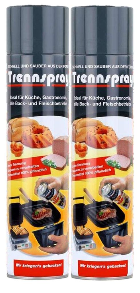 Boyens Backservice GmbH 2 x 600ml Boyens Baking Release Spray - For grilling, roasting & baking - Non-stick spray for grill grates, planchas and teppanyaki grills