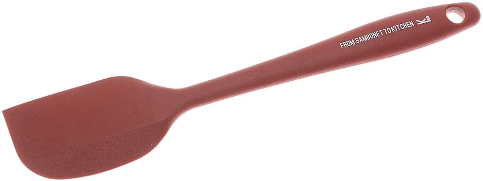 Sambonet Dough Scraper 20 cm Kitchen Gadget Silicone Red Slanted