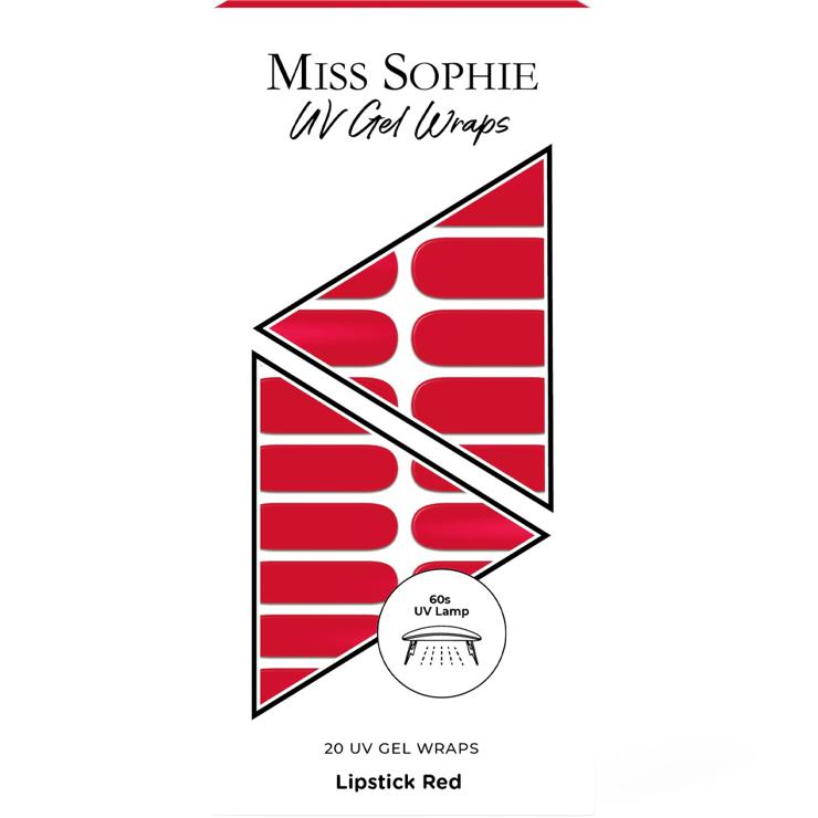 Miss Sophie 20 UV gel wraps LIPSTICK RED