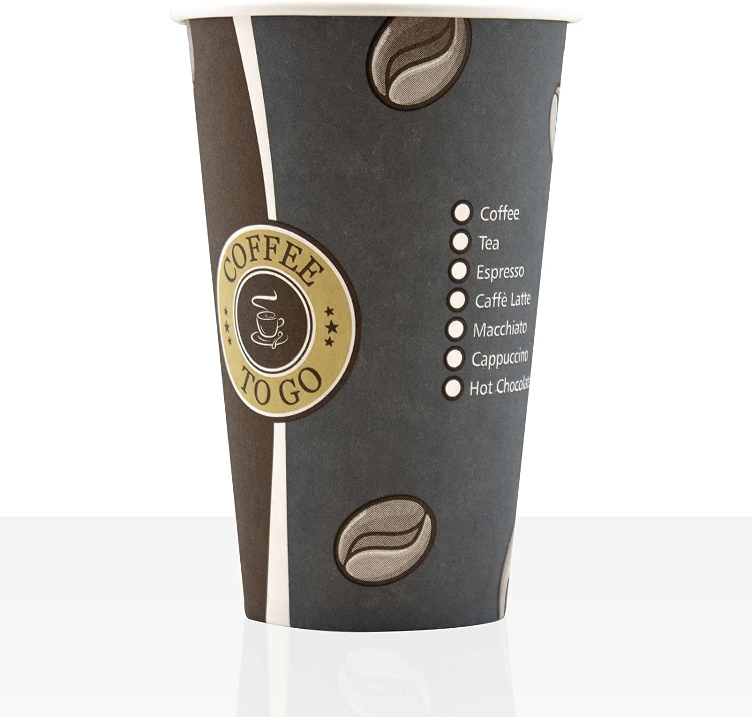 Verpackungsteam Topline Coffee To Go Coated Cardboard 12 oz 300 ml Pack of 200