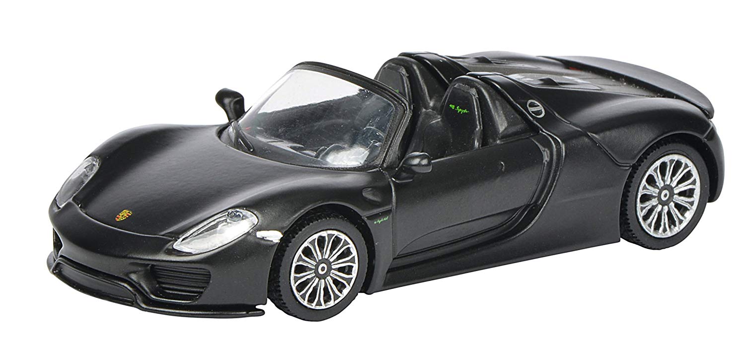 2013 Porsche 918 Spyder [Schuco 452011400], Black, 1:64 Die Cast