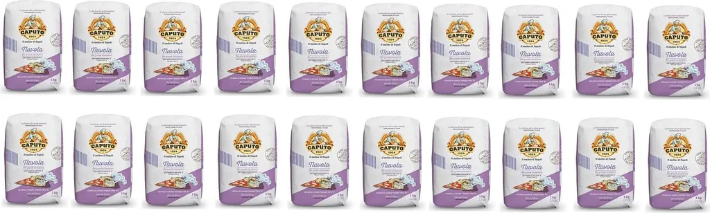 20x Farina Molino Caputo Nuvola Pizza Napoli Pizza Flour for light dough 1kg 100% natural 20000g