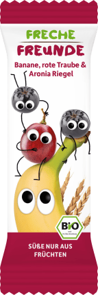 FRECHE FREUNDE Fruit bar with grain banana, red grape & aronia from 1 year, 4x23g, 92 g