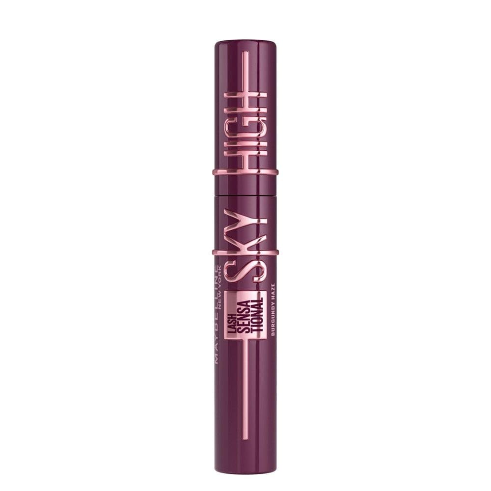 Maybelline New York Black Mascara for Extremely Long Eyelashes, Lash Sensational Sky High Mascara, Burgundy, 7.2 ml