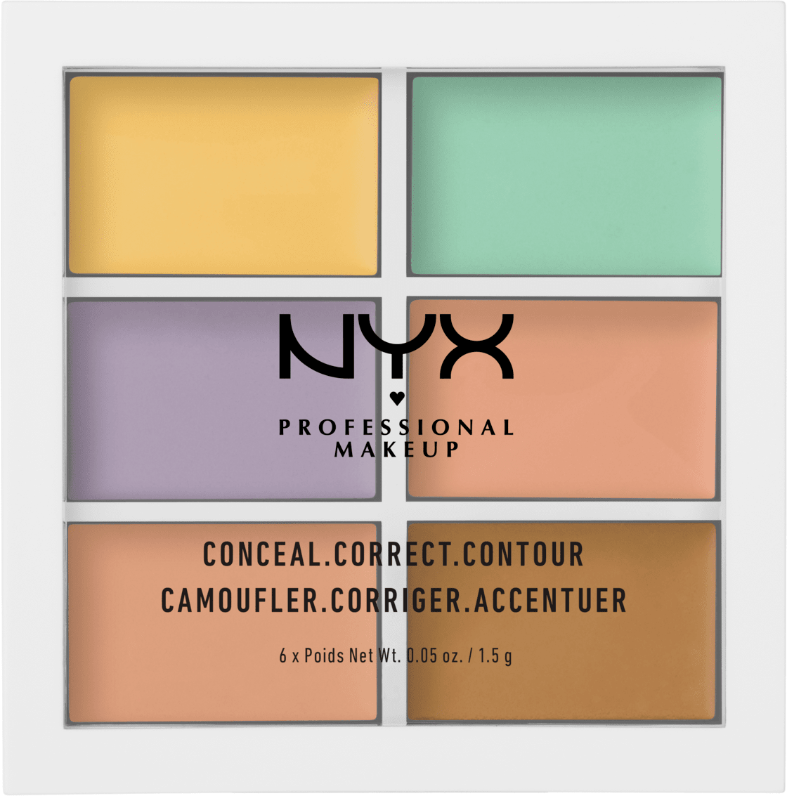 NYX PROFESSIONAL MAKEUP Concealer 3C Palette Color Correcting Concealer 04, 9 G
