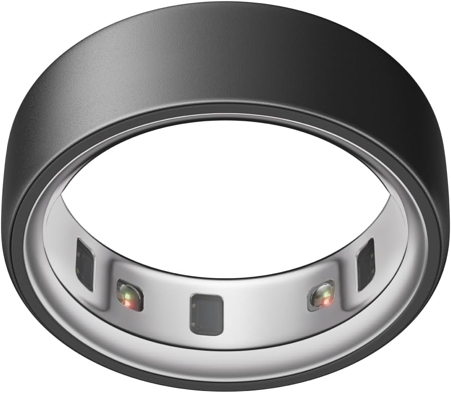 OURA Store Oura Ring 4 - Stealth - Size 13 - Smart Ring | Measure First with Oura Ring 4 Sizing Kit | Sleep Tracking Wearable - Heart Rate - Fitness Tracker - Up to 8 Days Battery Life