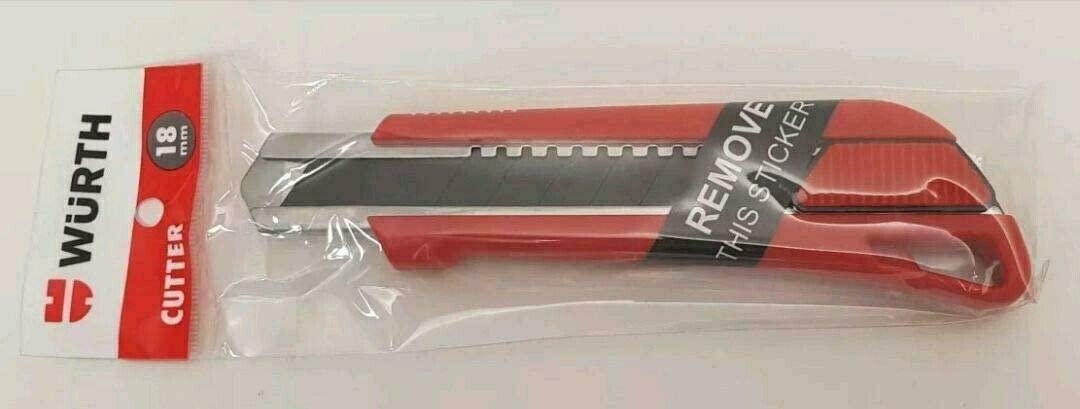 Würth 071566210 1K Cutter Knife 18 Mm With 3 Blades 2 Pairs
