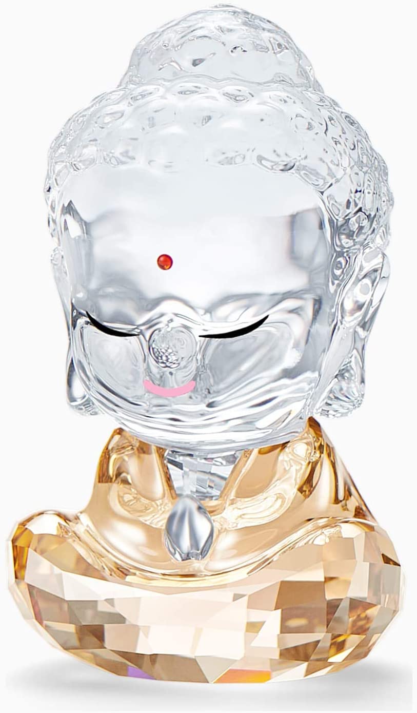 Swarovski Buddha, crystal, multicoloured, 5.5 cm