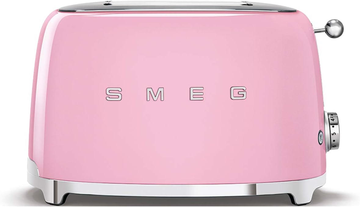 Smeg TSF01PKEU Toaster for Two Slices TSF01PKEU-pastel, Pastel Pink