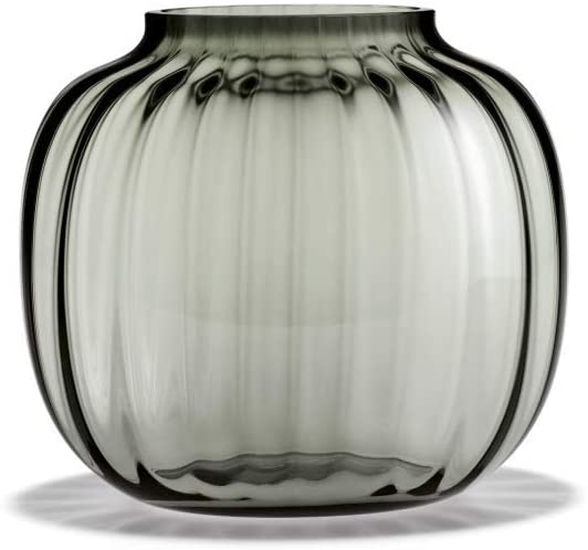 Holmegaard Primula Oval Vase Smoke H17.5